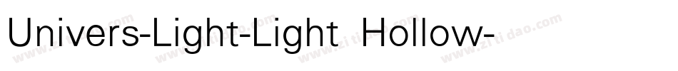 Univers-Light-Light Hollow字体转换